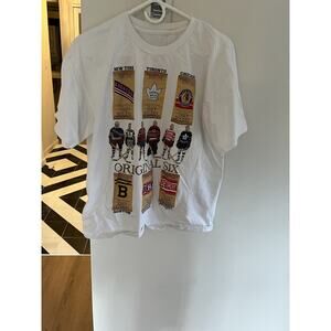 NHL Vtg Original Six Rangers, Leafs, Bruins, Men's T Shirt Hanes Small Graphic T